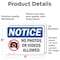 Signmission No Photos Or Video Allowed, 7 in W x Rectangle, Vinyl Decal OS-2PACK-NS-D-57-L-16179 - alternate 2